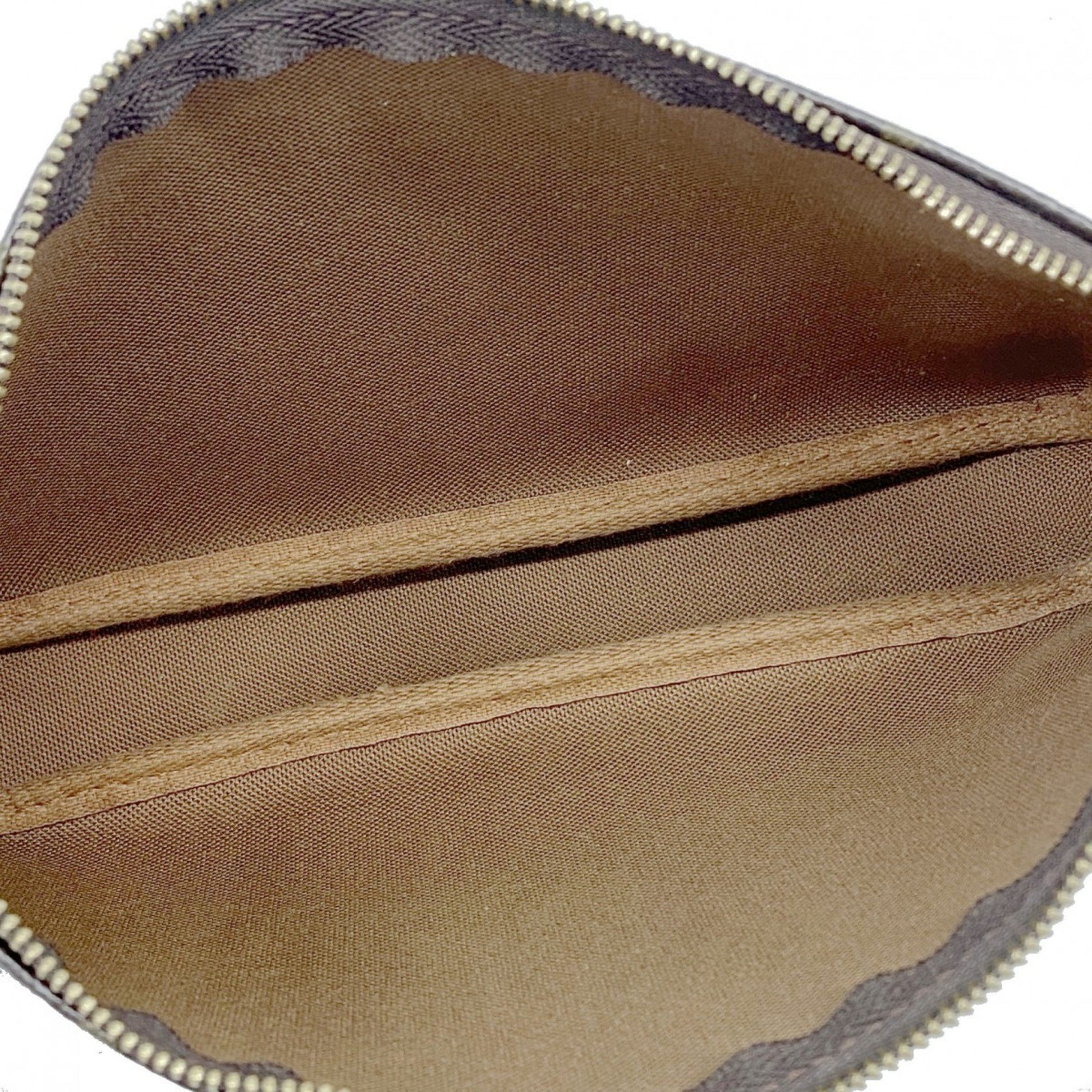 Louis Vuitton Pochette Accessoire, Brown, Canvas, clutch