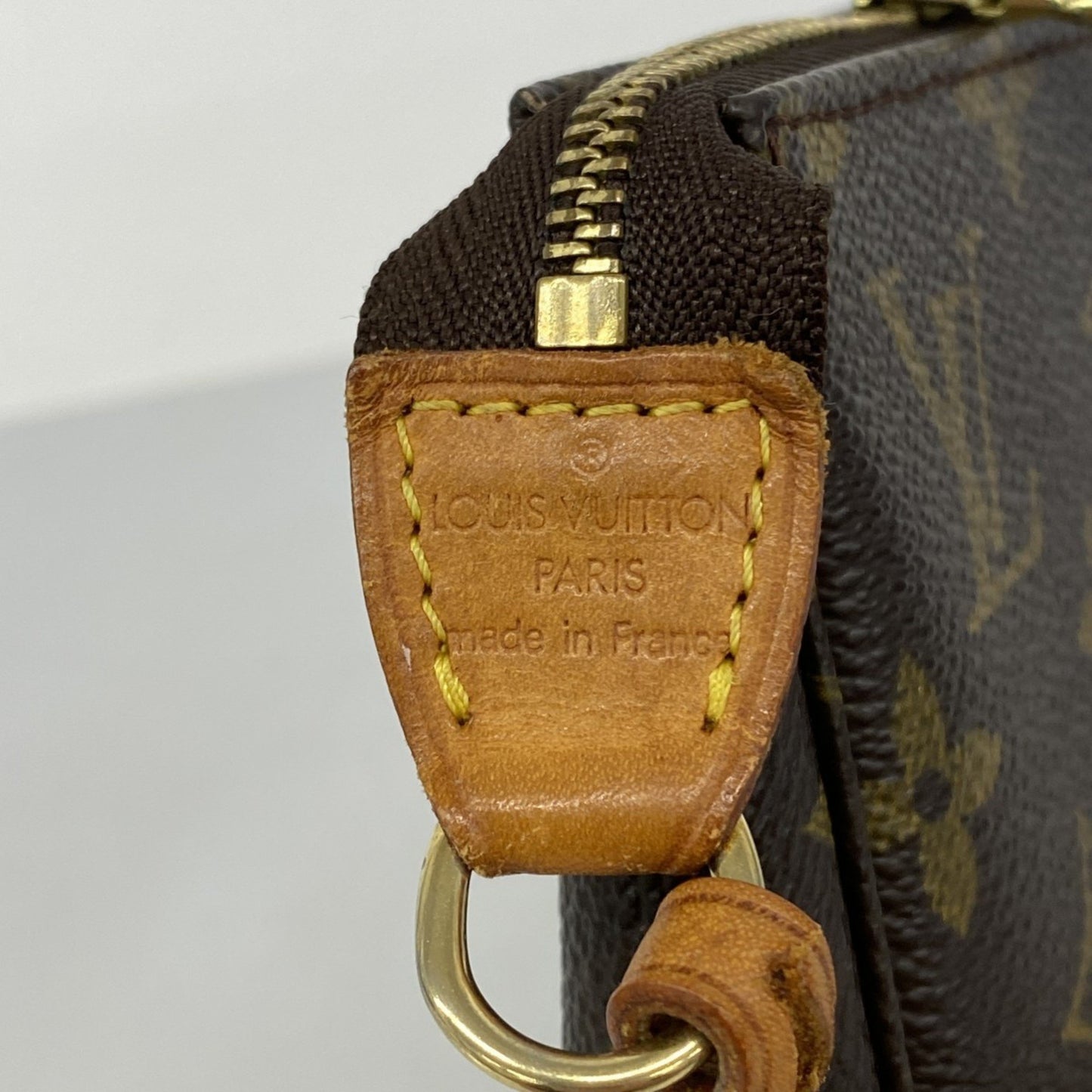 Louis Vuitton Pochette Accessoire, Brown, Canvas, clutch