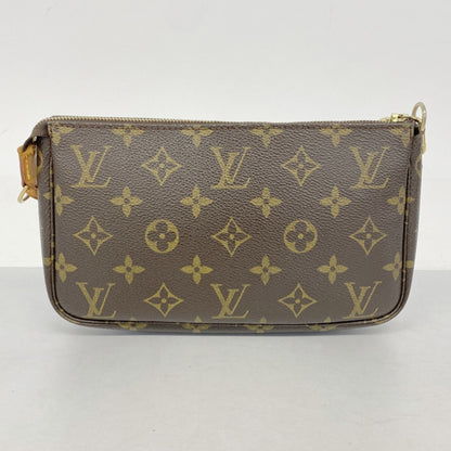 Louis Vuitton Pochette Accessoire, Brown, Canvas, clutch