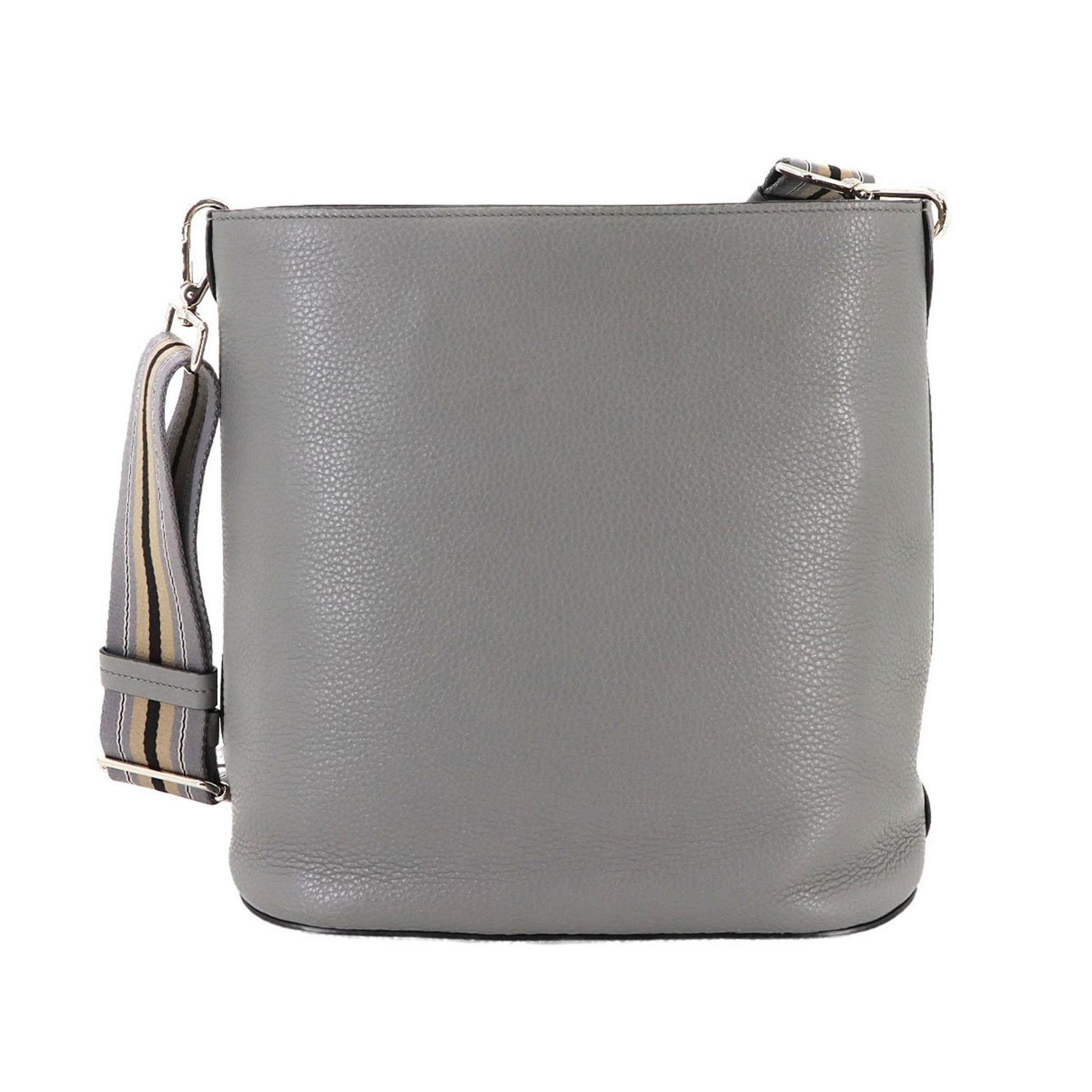 Prada Vitello, Grey, Leather, shoulder