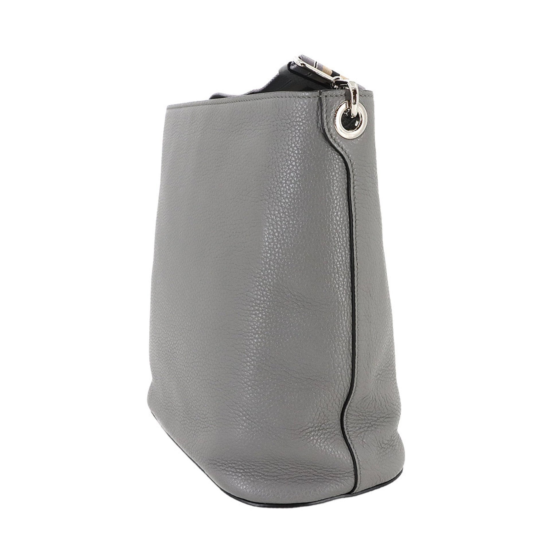 Prada Vitello, Grey, Leather, shoulder