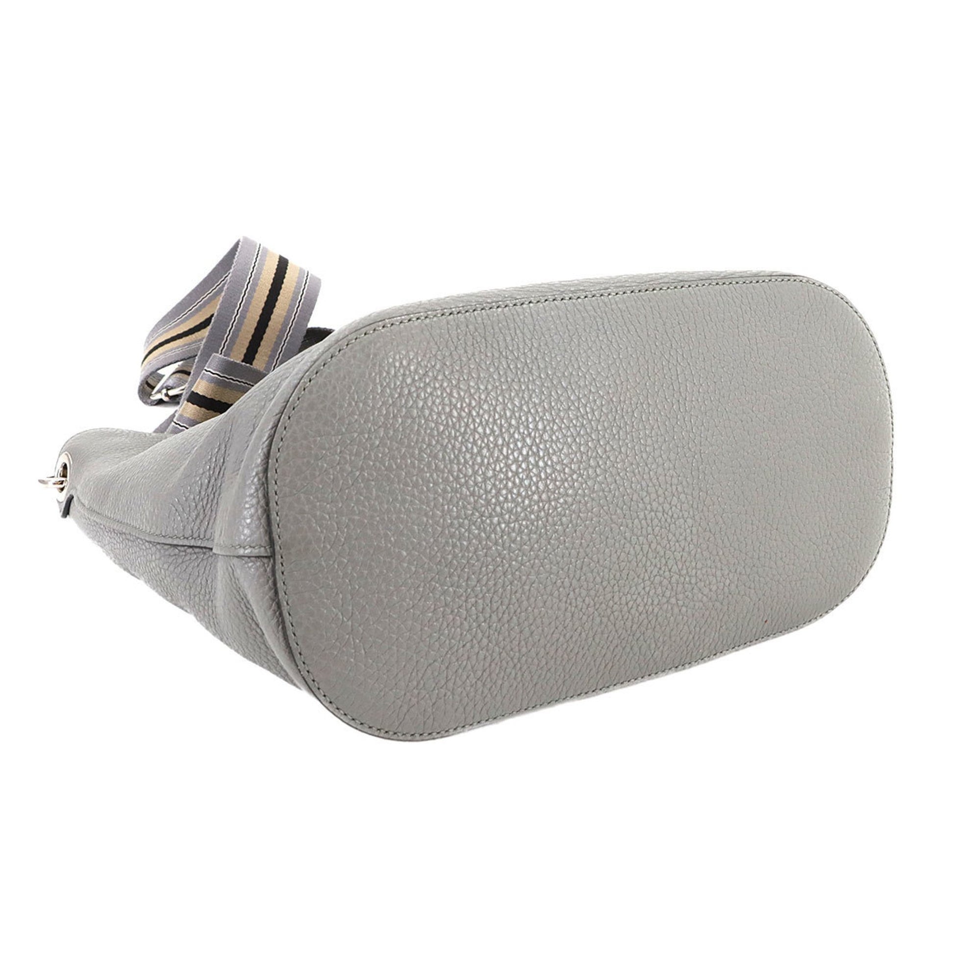 Prada Vitello, Grey, Leather, shoulder