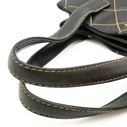 Chanel Wild stitch, Black, Leather, tote