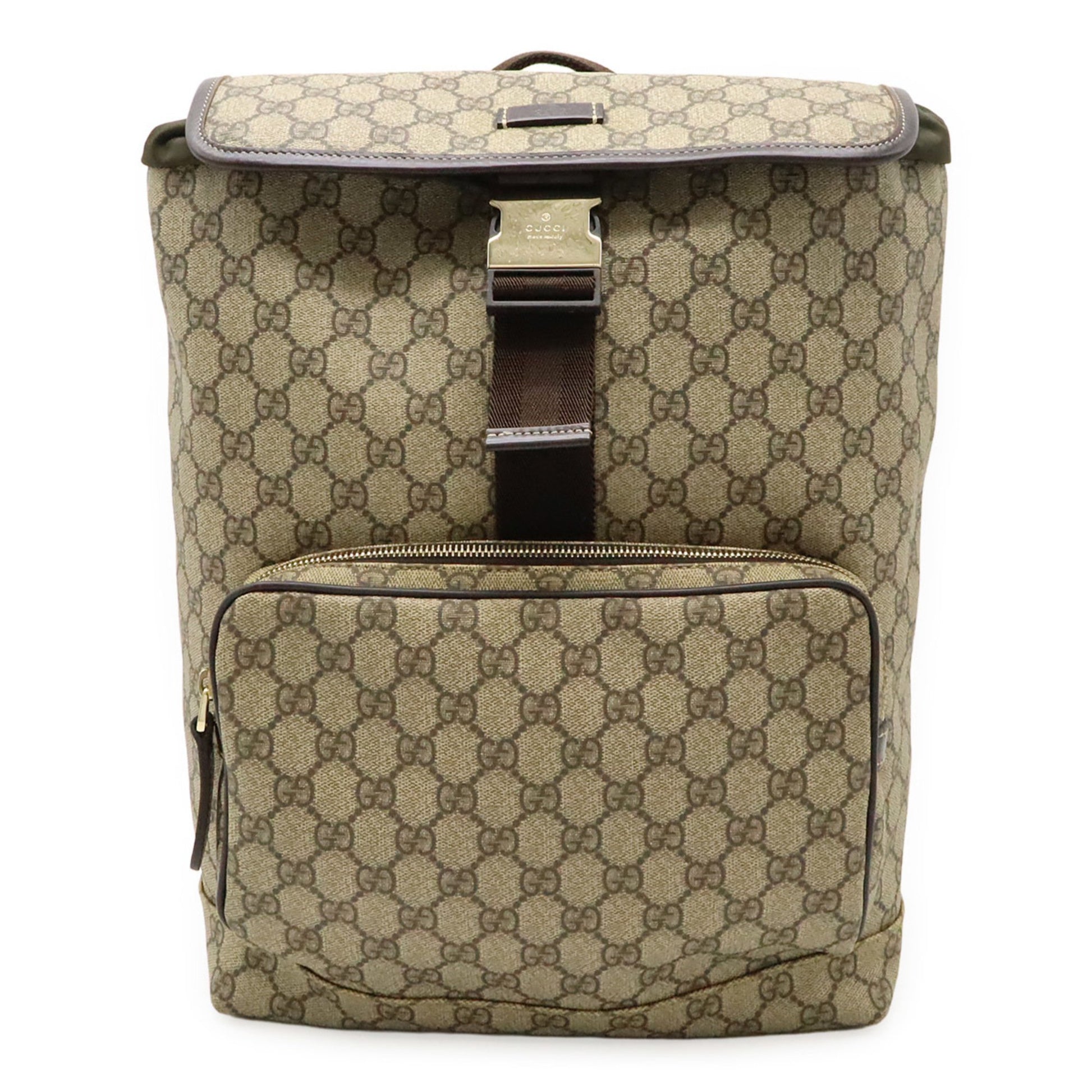 Gucci GG Supreme, Beige, Canvas, backpack