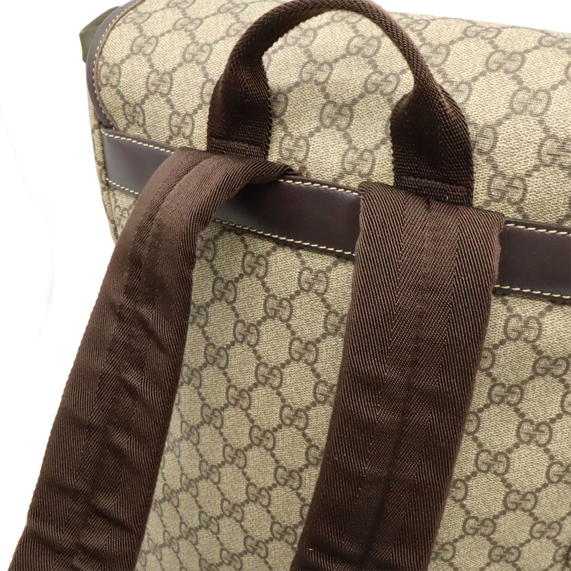 Gucci GG Supreme, Beige, Canvas, backpack