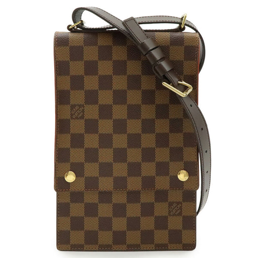 Louis Vuitton Portobello, Brown, Leather, shoulder
