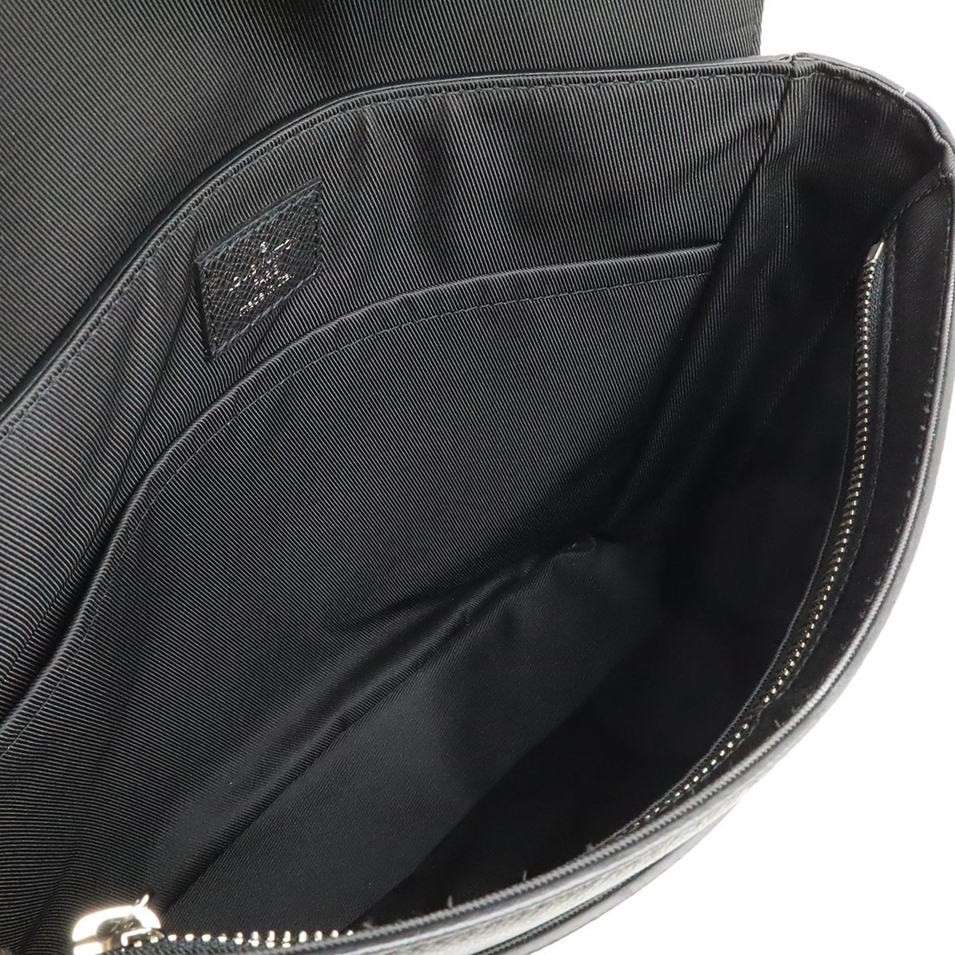 Louis Vuitton Roman, Black, Leather, shoulder