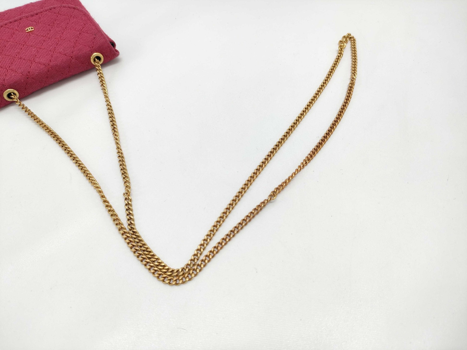 Chanel Classic Flap Card Holder on Chain Quilted Jersey, BROWN, CANVAS, Card Holders