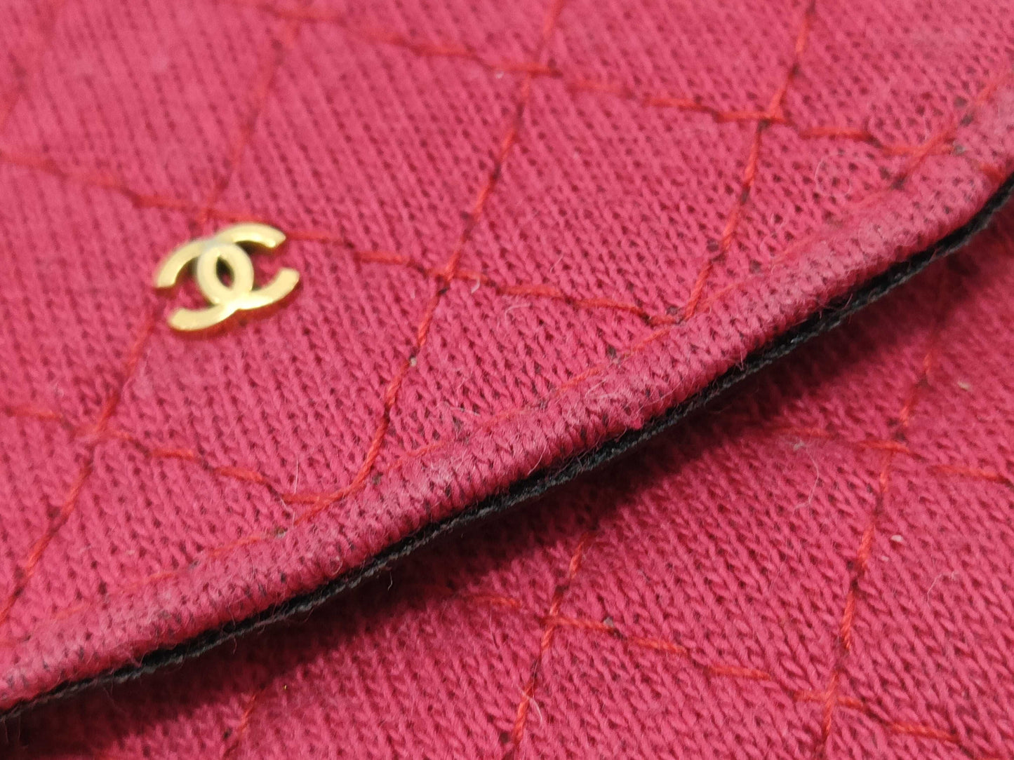 Chanel Classic Flap Card Holder on Chain Quilted Jersey, BROWN, CANVAS, Card Holders