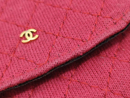 Chanel Classic Flap Card Holder on Chain Quilted Jersey, BROWN, CANVAS, Card Holders
