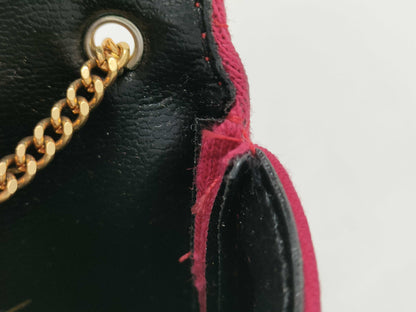 Chanel Classic Flap Card Holder on Chain Quilted Jersey, BROWN, CANVAS, Card Holders