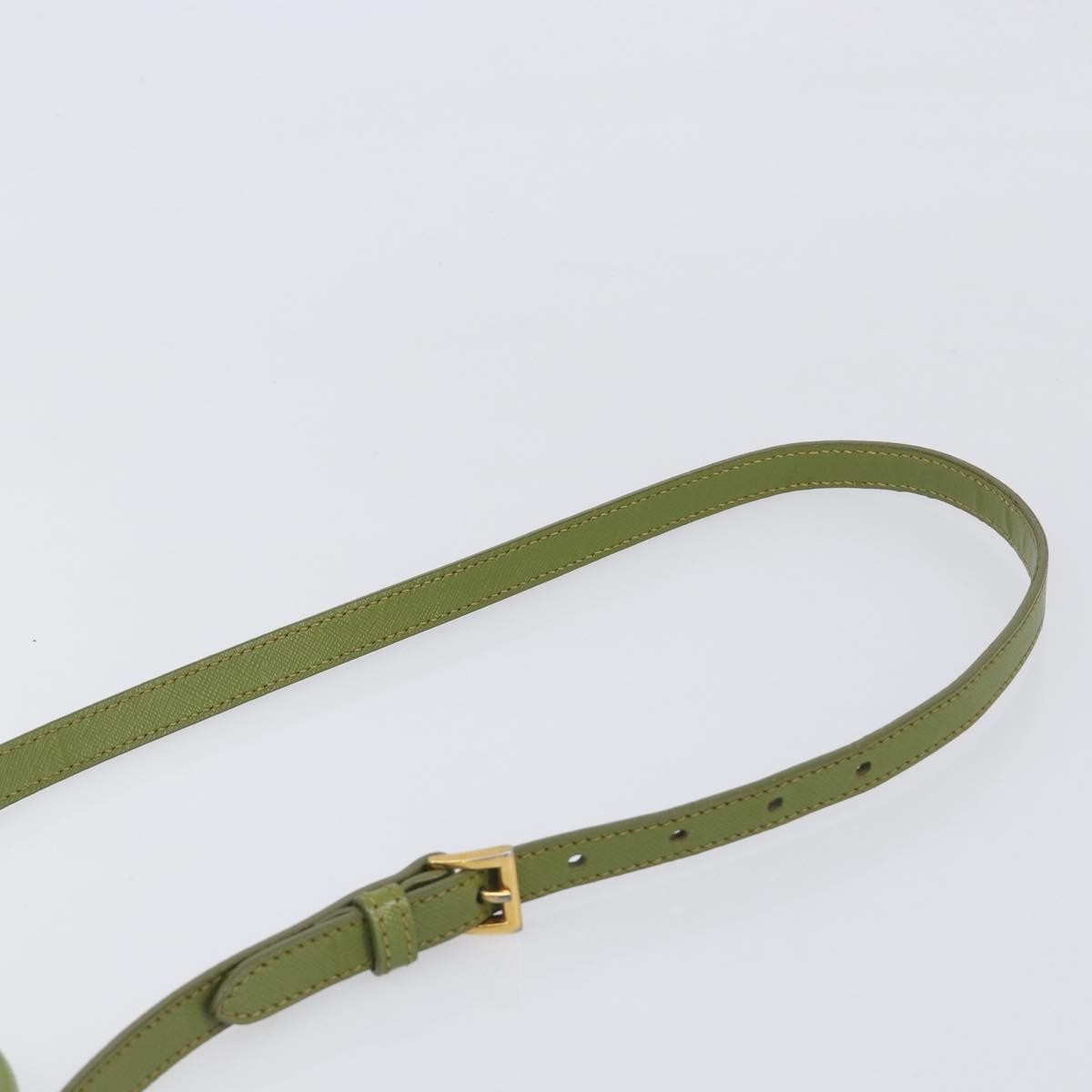 Prada Galleria  Strap Leather, Green, Leather, Handbag