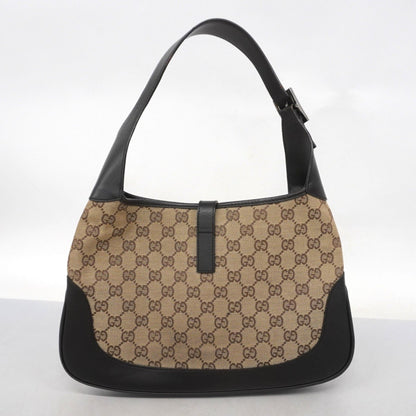 Gucci Jackie, "BEIGE, BROWN", "CANVAS, LEATHER", shoulder