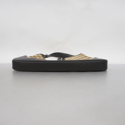 Gucci Jackie, "BEIGE, BROWN", "CANVAS, LEATHER", shoulder