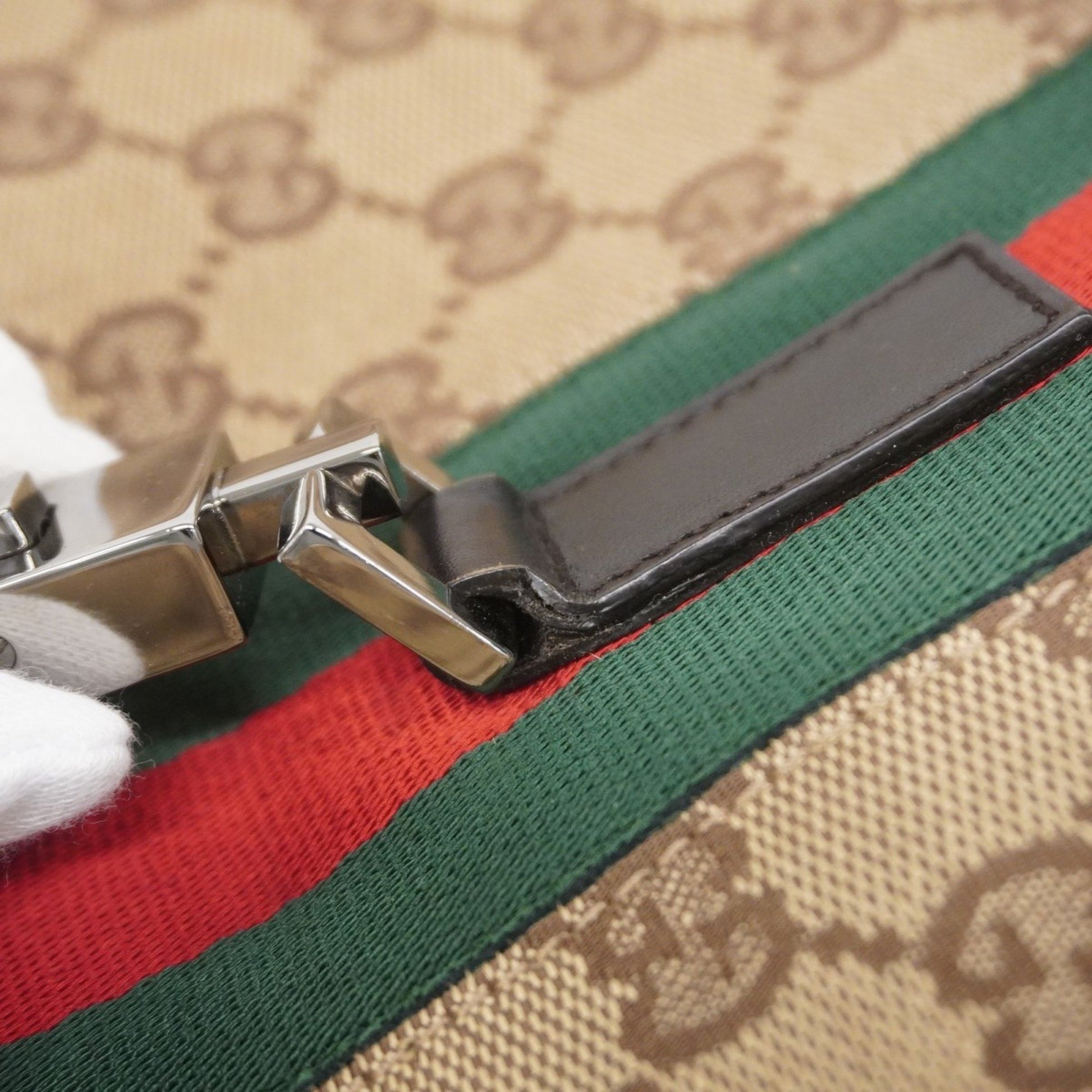 Gucci Jackie, "BEIGE, BROWN", "CANVAS, LEATHER", shoulder