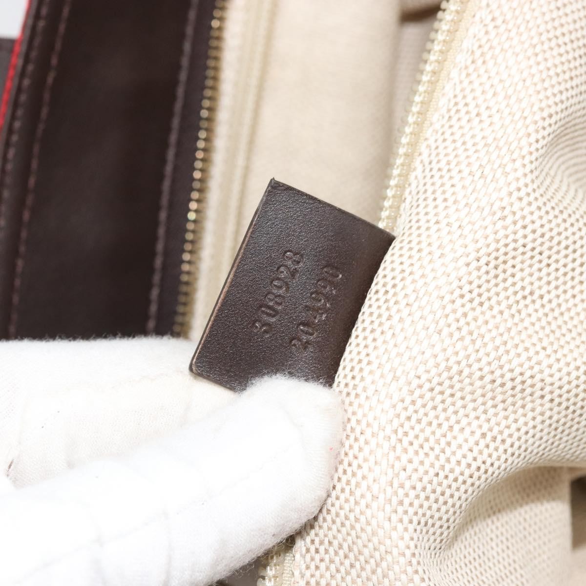 Gucci Original Zip GG Canvas with Leather, Red, Canvas, Tote Bag
