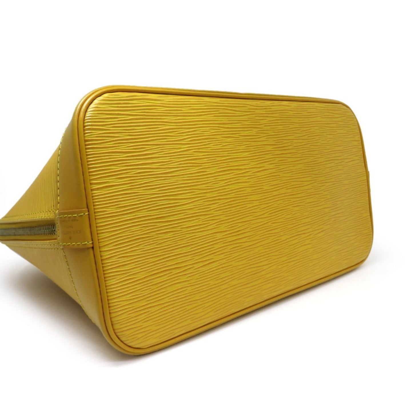 Louis Vuitton Alma, Yellow, Leather, handbag