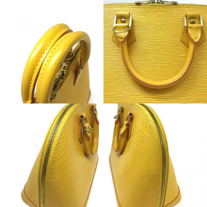 Louis Vuitton Alma, Yellow, Leather, handbag