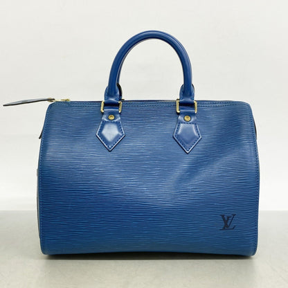 Louis Vuitton Speedy, Blue, Leather, handbag