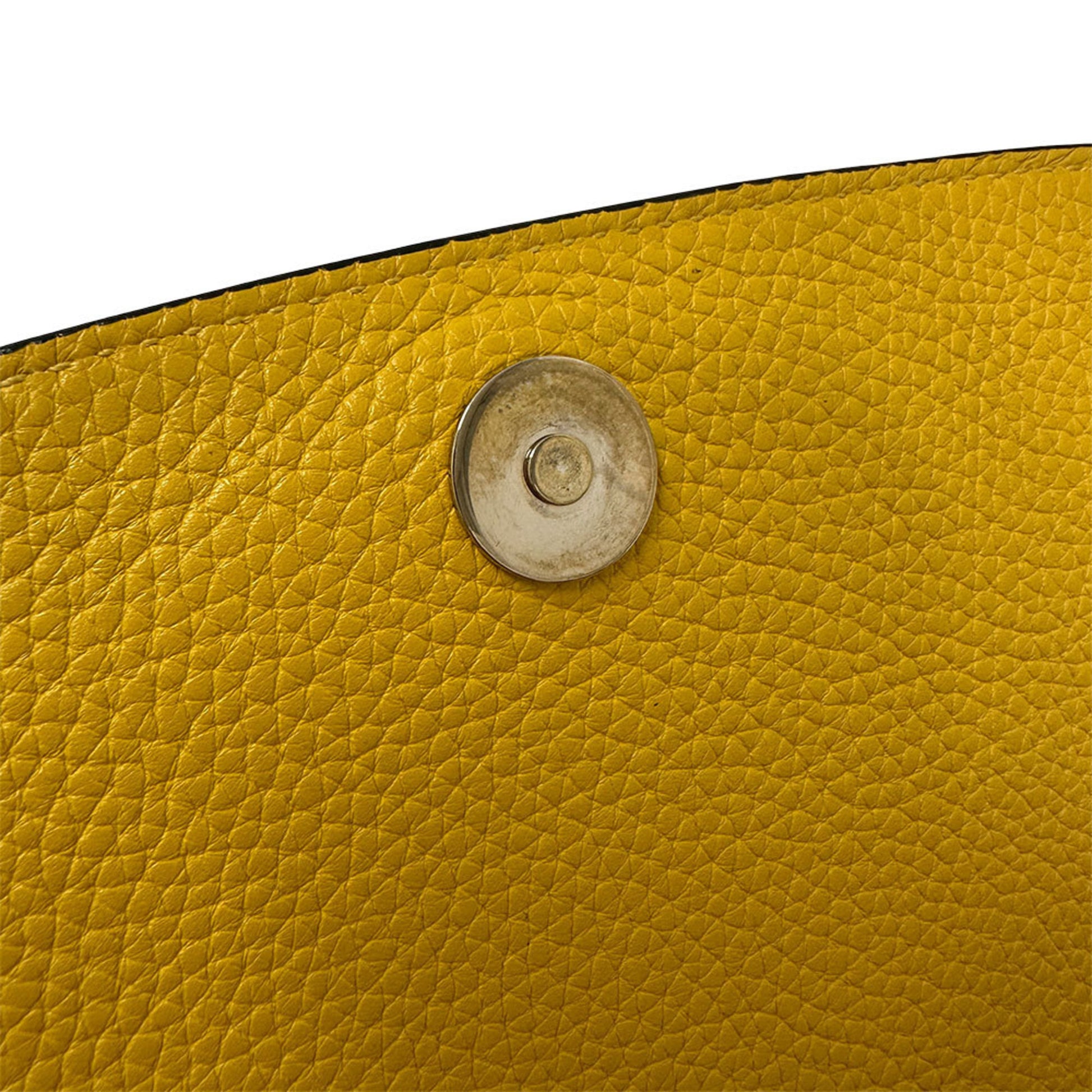 Gucci Interlocking G, Yellow, Leather, shoulder