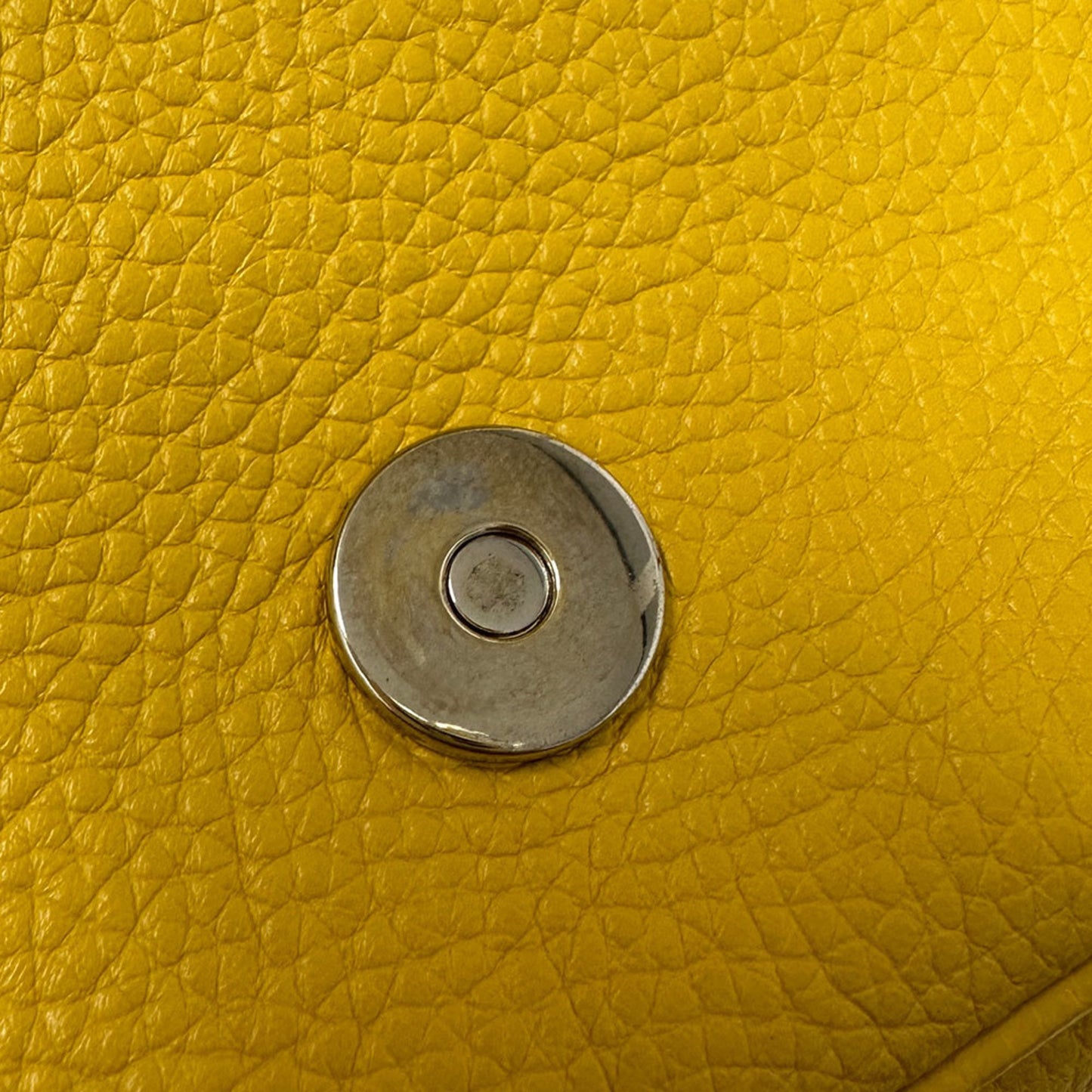 Gucci Interlocking G, Yellow, Leather, shoulder