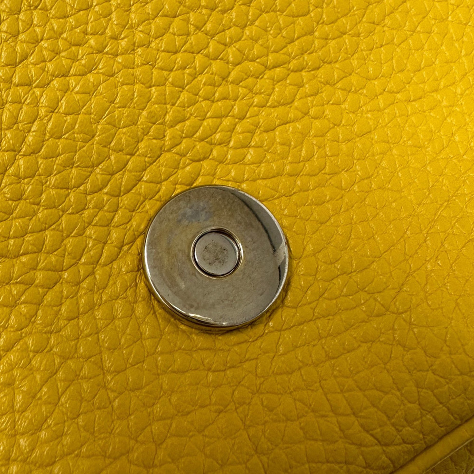 Gucci Interlocking G, Yellow, Leather, shoulder