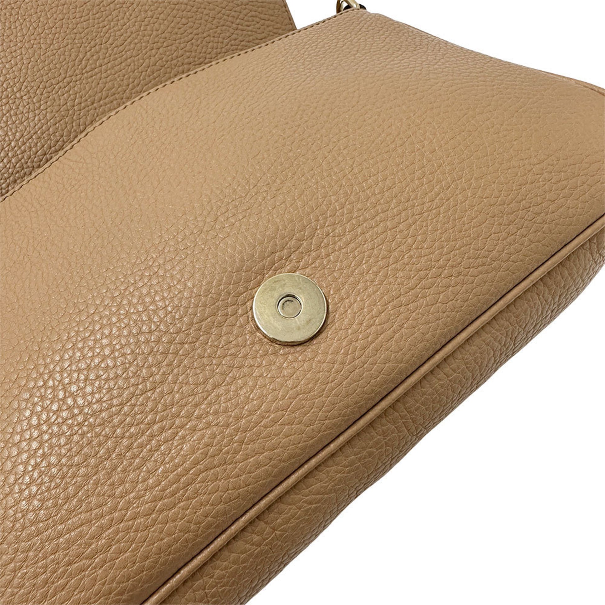 Gucci Interlocking G, Beige, Leather, shoulder