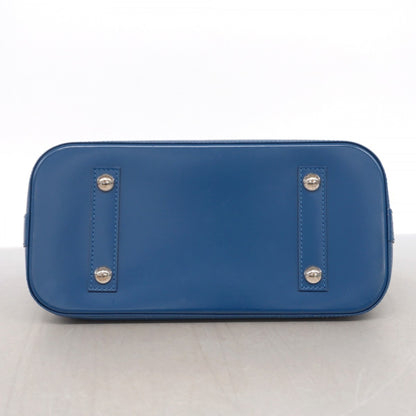 Louis Vuitton Alma, Blue, Leather, handbag