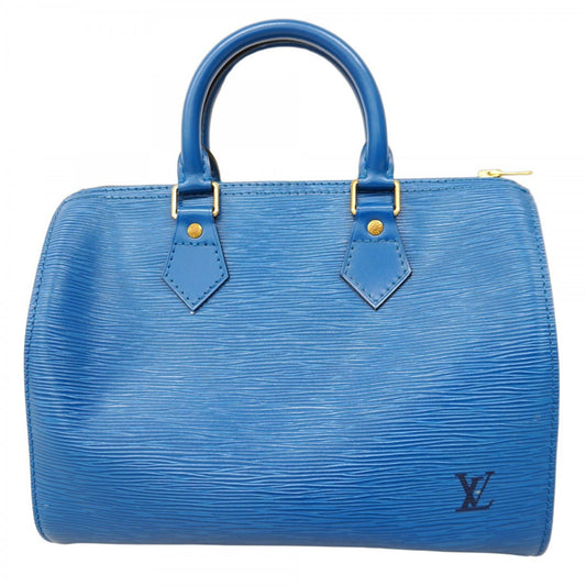Louis Vuitton Speedy 25, Blue, Leather, handbag
