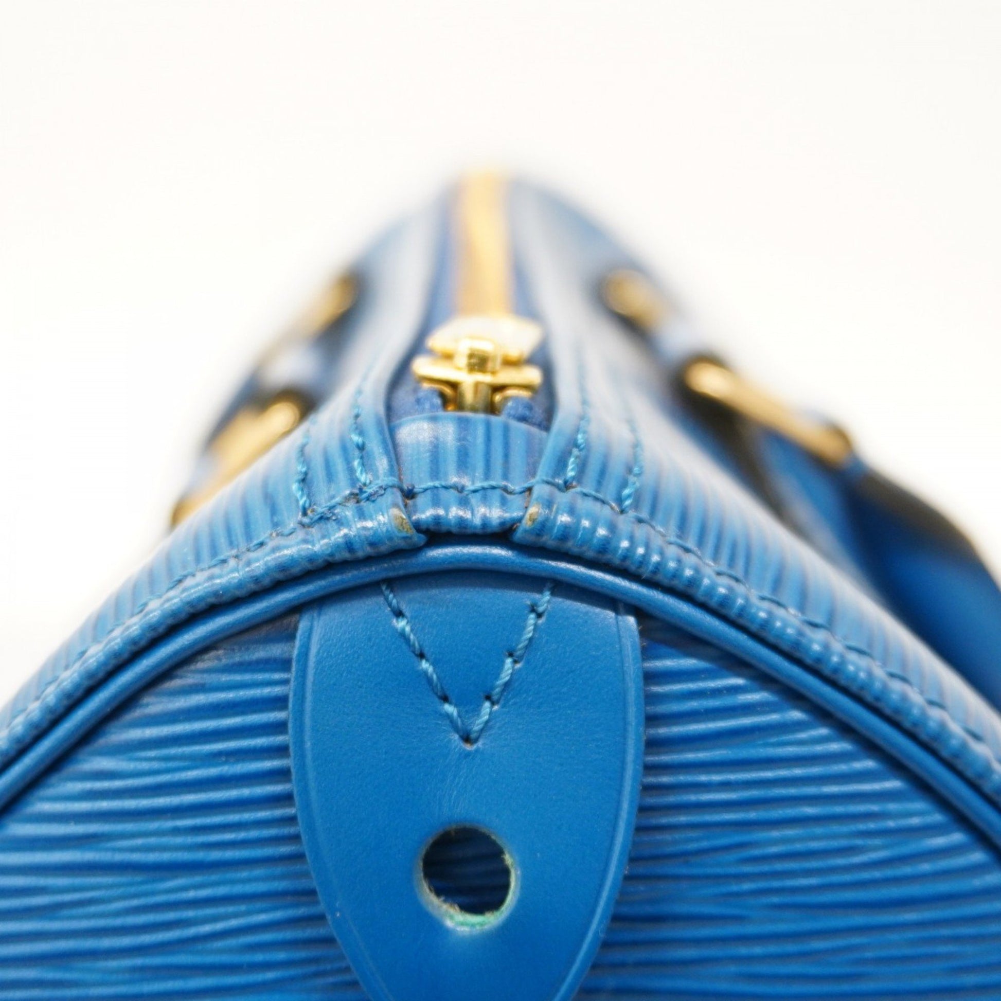 Louis Vuitton Speedy 25, Blue, Leather, handbag