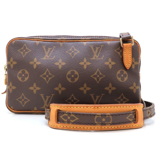 Louis Vuitton Marly, Brown, Canvas, shoulder