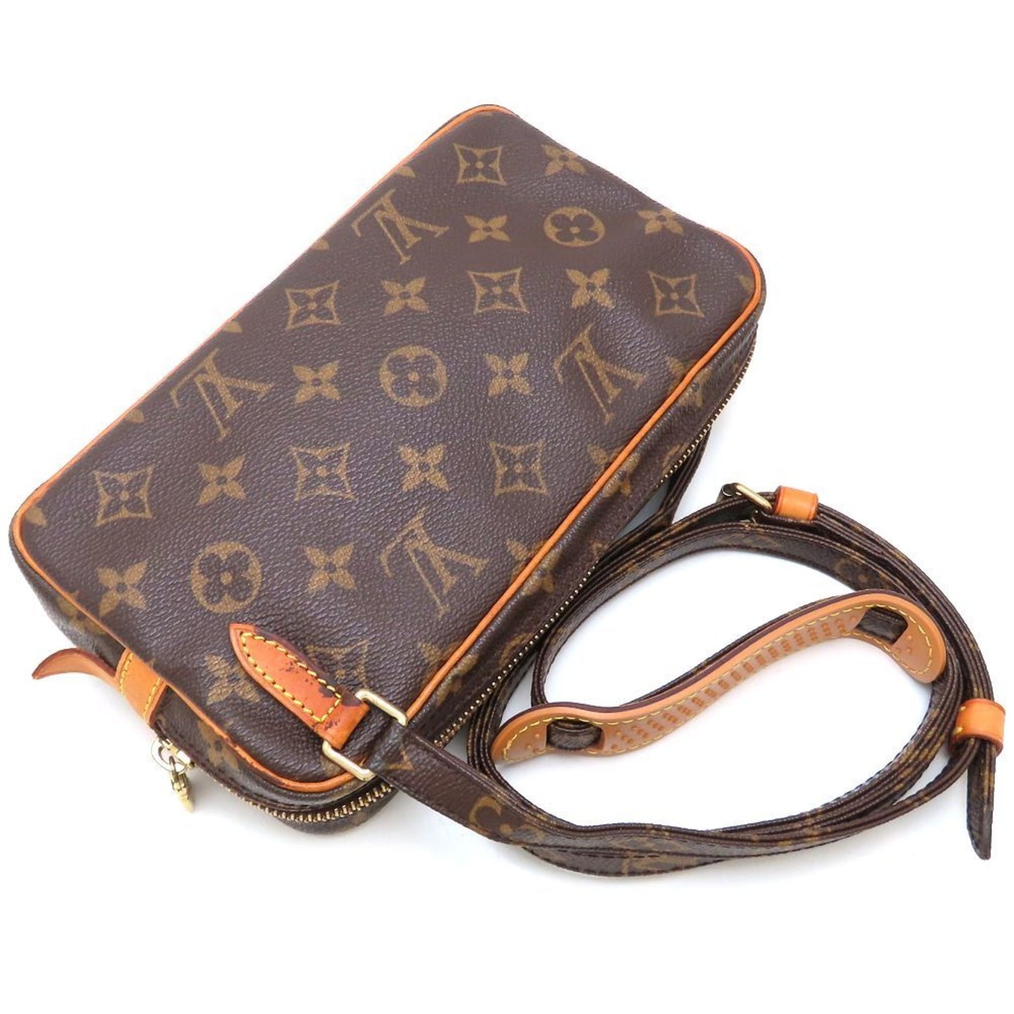 Louis Vuitton Marly, Brown, Canvas, shoulder