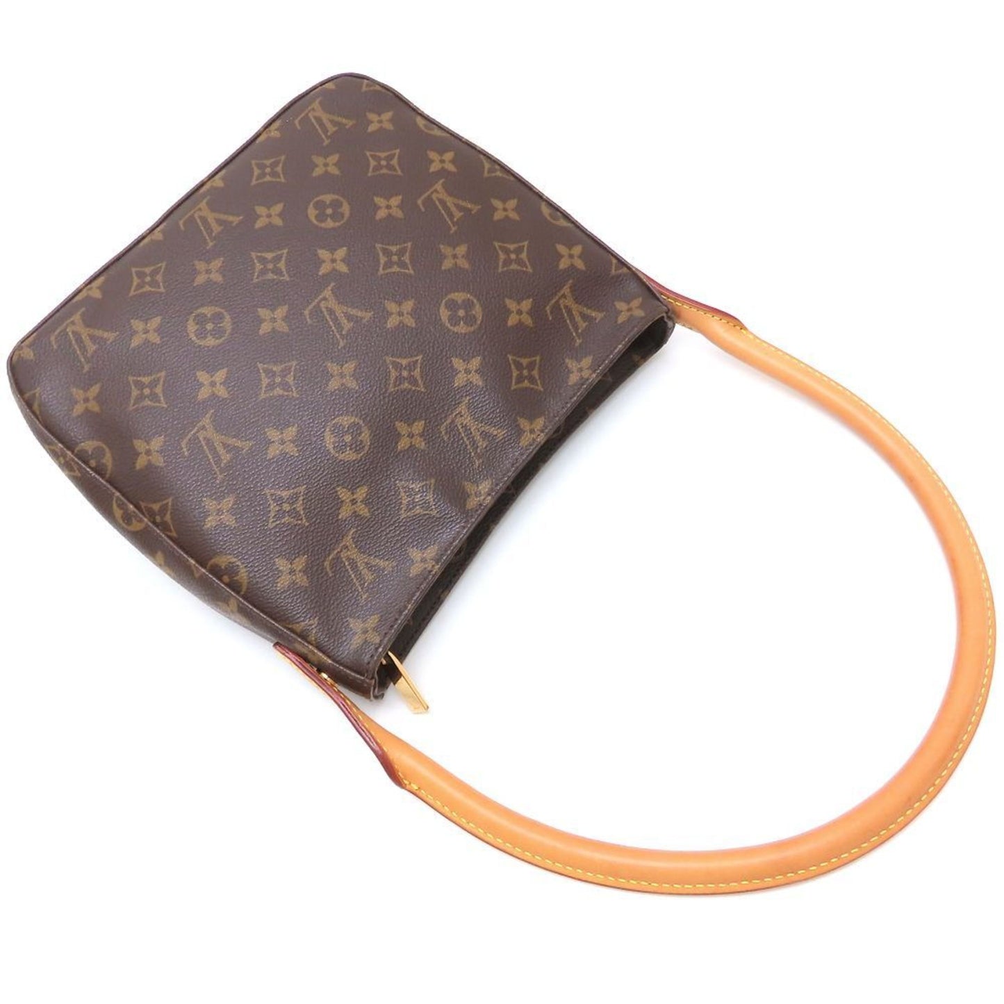 Louis Vuitton Looping MM, Brown, Canvas, shoulder