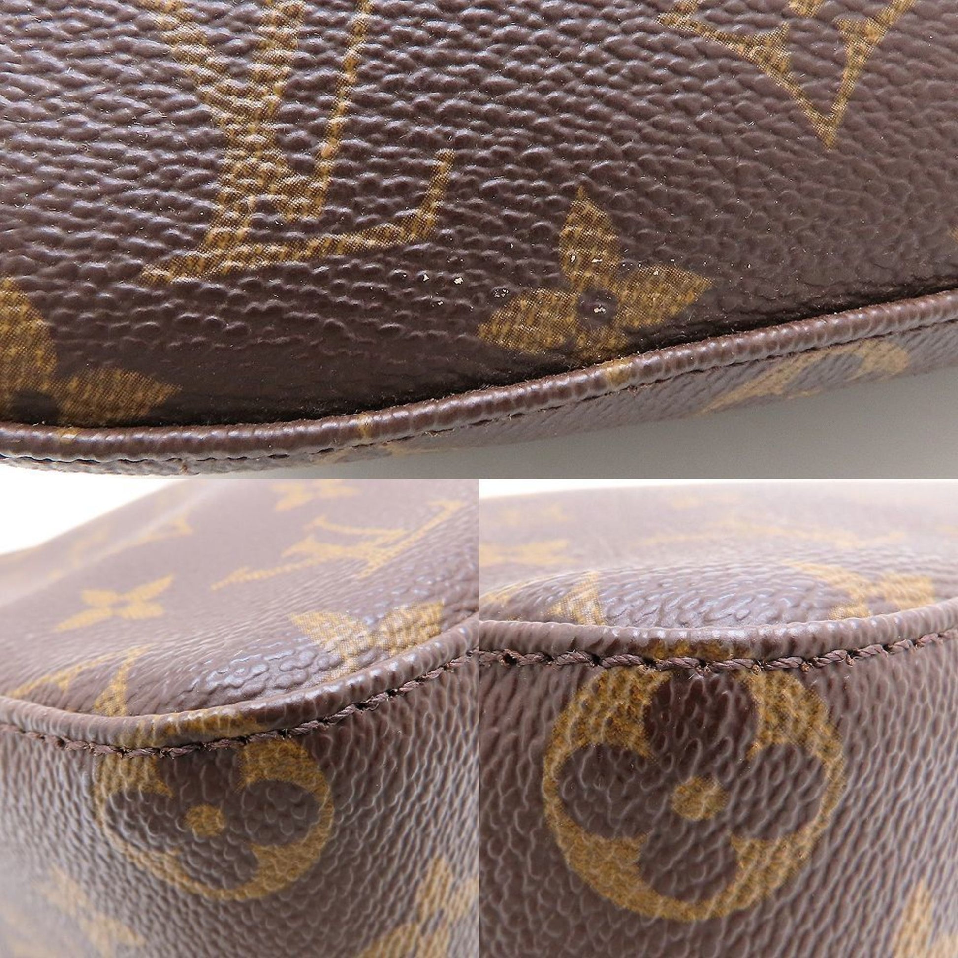 Louis Vuitton Looping MM, Brown, Canvas, shoulder
