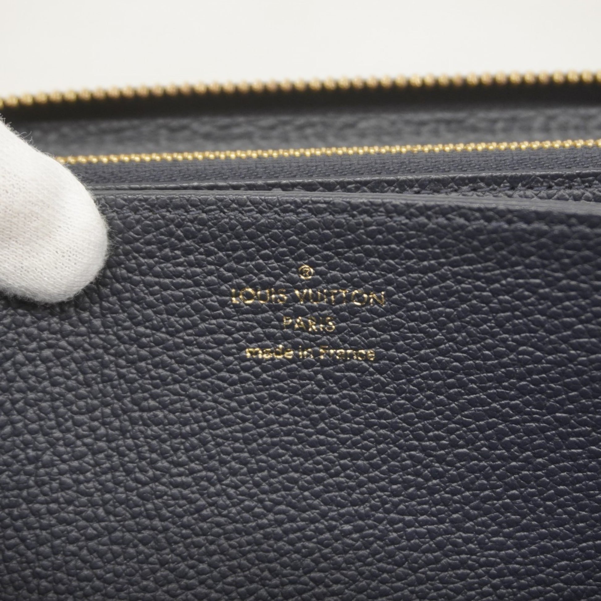 Louis Vuitton Zipped Wallet, Navy, Leather, wallet