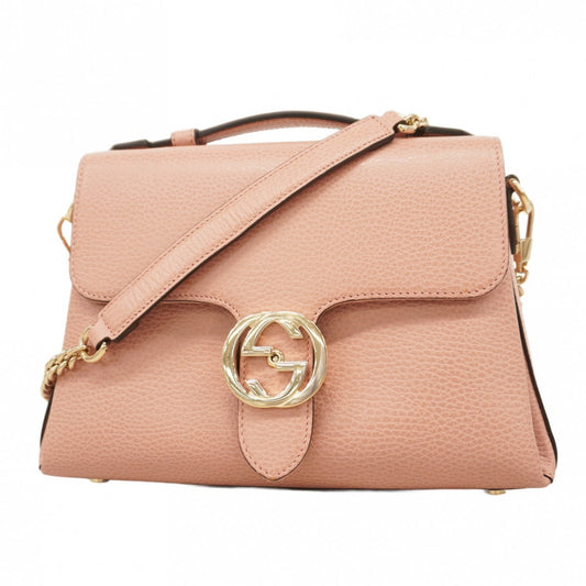 Gucci Interlocking G, Pink, Leather, shoulder