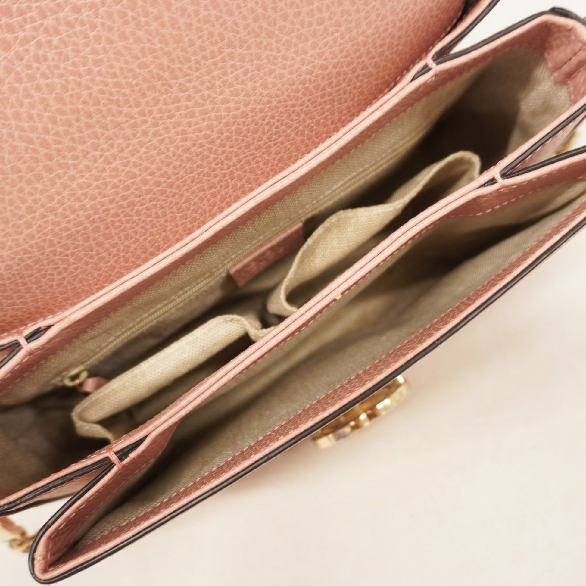 Gucci Interlocking G, Pink, Leather, shoulder