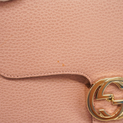 Gucci Interlocking G, Pink, Leather, shoulder