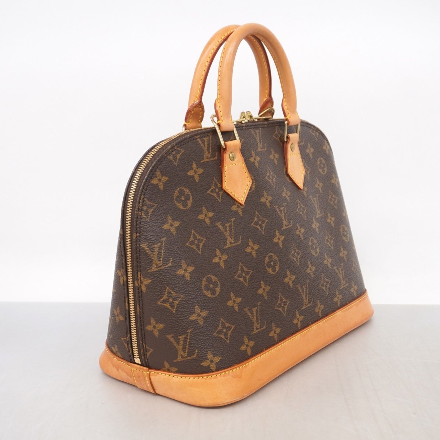 Louis Vuitton Alma, Brown, Canvas, handbag