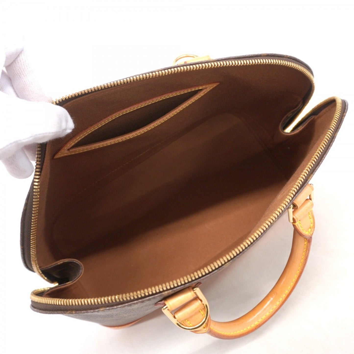 Louis Vuitton Alma, Brown, Canvas, handbag