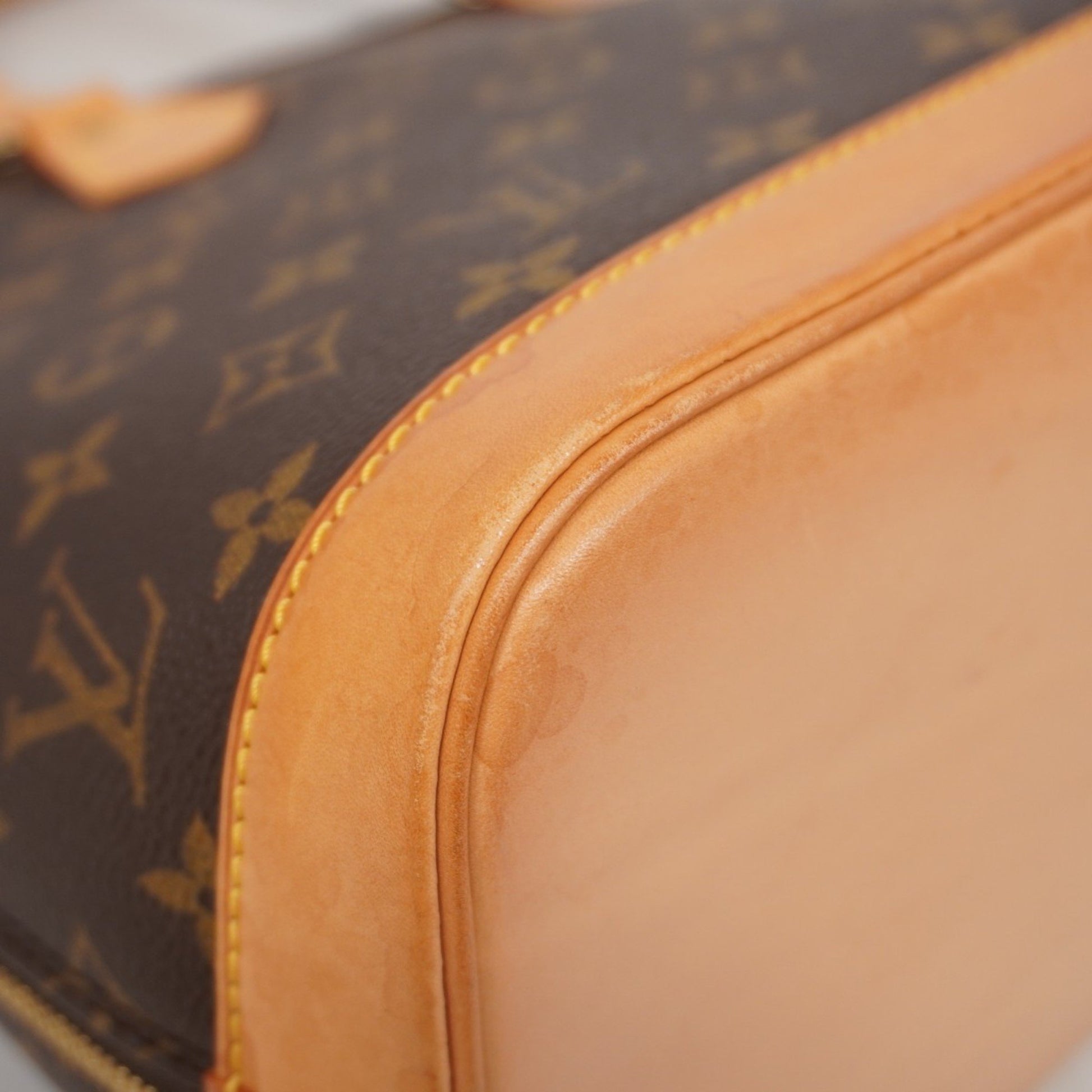 Louis Vuitton Alma, Brown, Canvas, handbag