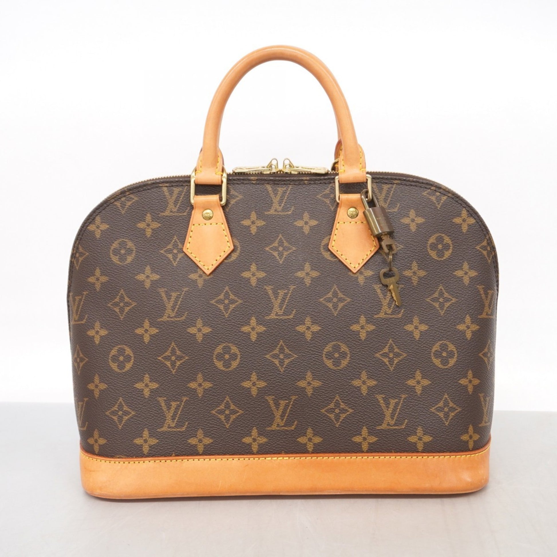 Louis Vuitton Alma, Brown, Canvas, handbag