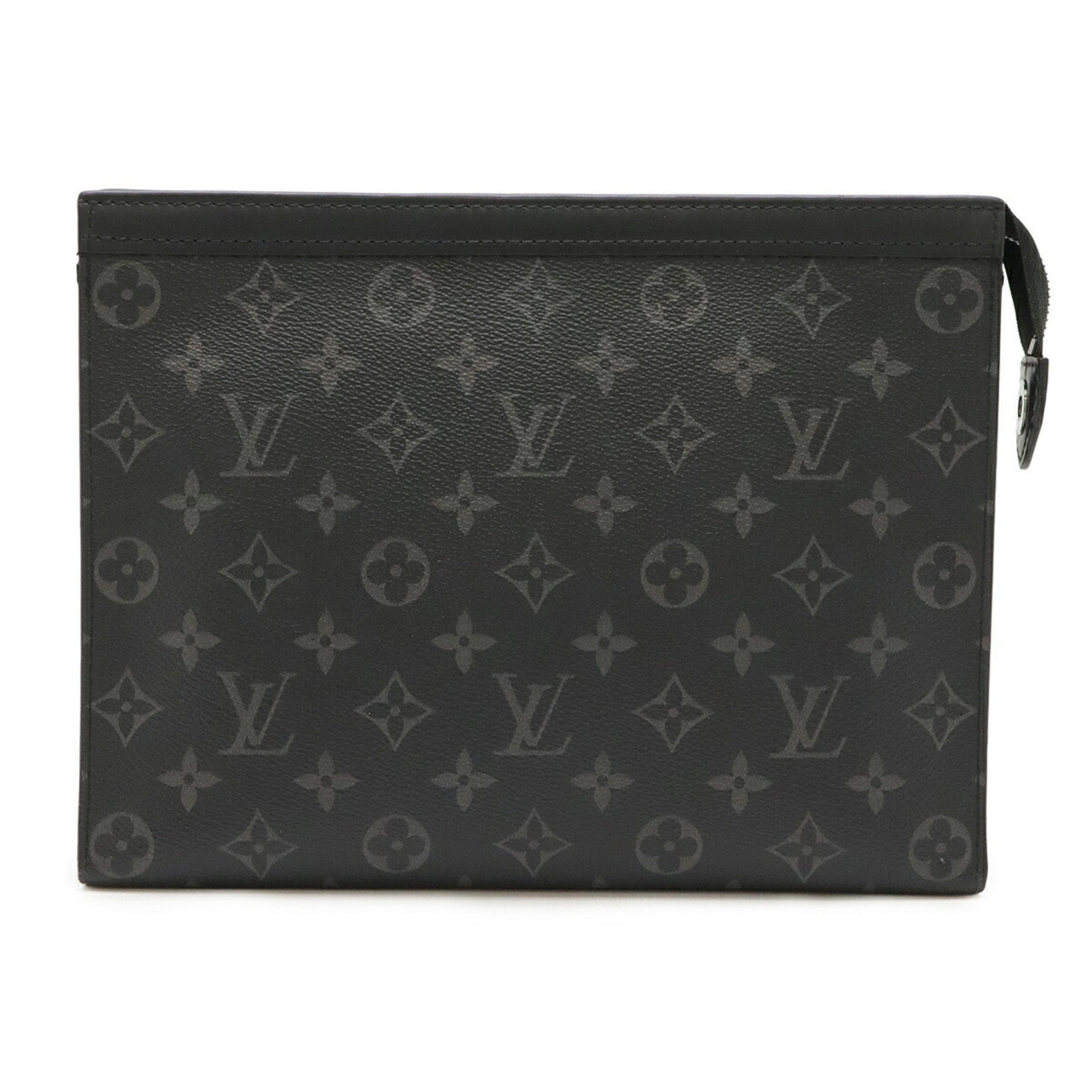 Louis Vuitton Pochette voyage, Black, Canvas, clutch