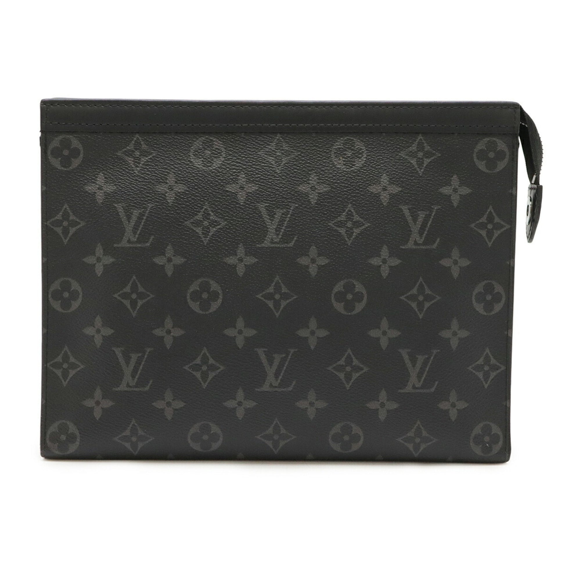 Louis Vuitton Pochette voyage, Black, Canvas, clutch