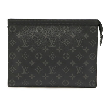 Louis Vuitton Pochette voyage, Black, Canvas, clutch