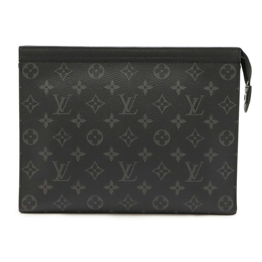 Louis Vuitton Pochette voyage, Black, Canvas, clutch