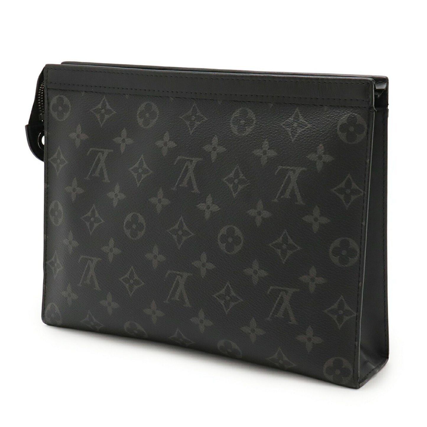 Louis Vuitton Pochette voyage, Black, Canvas, clutch