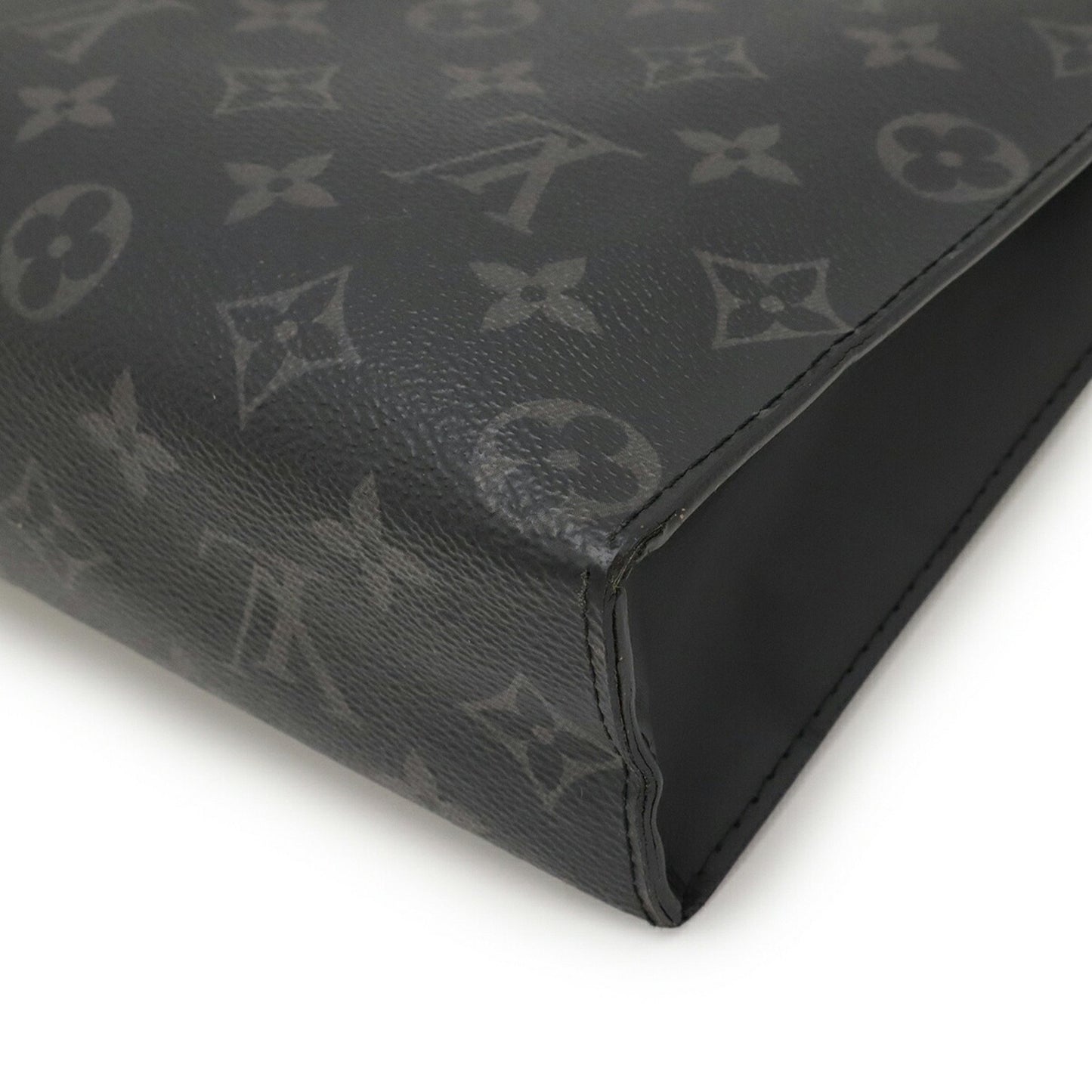 Louis Vuitton Pochette voyage, Black, Canvas, clutch