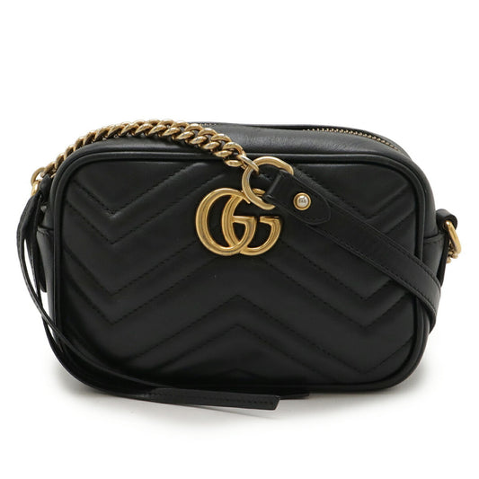 Gucci Marmont, Black, Leather, shoulder