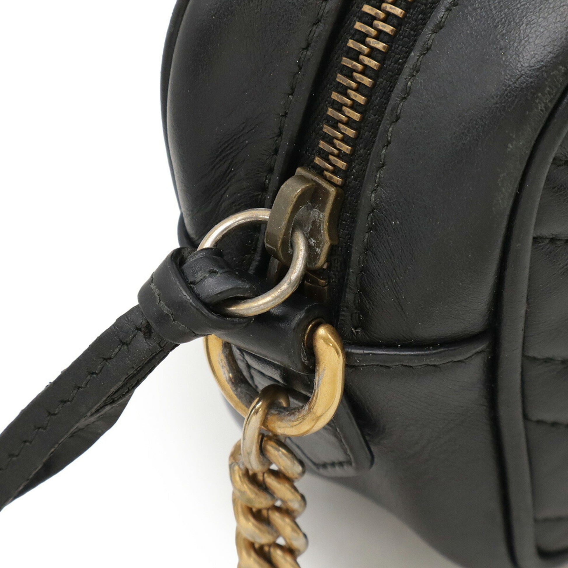 Gucci Marmont, Black, Leather, shoulder